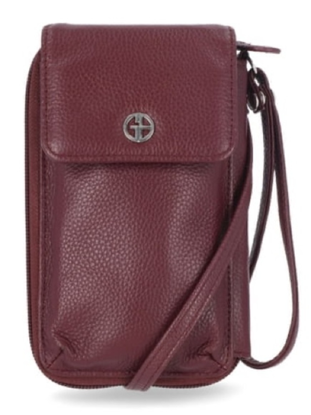 Giani Bernini Womens Softy Leather Tech Crossbody Wallet